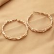 18K Gold-Plated Polygon Layered Hoop Earrings For Cheap