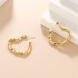 18K Gold-Plated Heart Hoop Earrings Online now