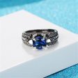 Blue Crystal & Cubic Zirconia Skull Ring Discount