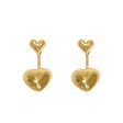 18K Gold-Plated Heart Ear Jackets Online Hot Sale