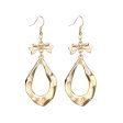 18K Gold-Plated Bow Drop Earrings For Cheap