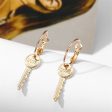 18K Gold-Plated  Love  Key Drop Earrings Hot on Sale