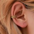 18K Gold-Plated Leaf Ear Cuff Fashion