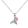 Strawberry & Cubic Zirconia Fishtail Pendant Necklace on Sale