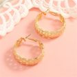 18K Gold-Plated Weaving Hoop Earrings For Discount