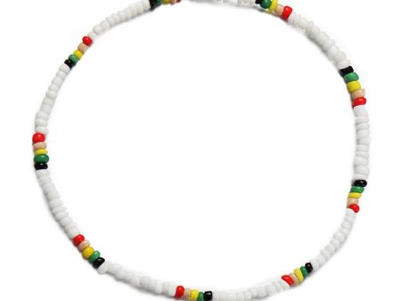 White & Multicolor Teal Howlite Stretch Necklace Online Sale