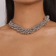 Silver-Plated Beaded Chain Necklace Discount