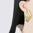 18K Gold-Plated Fan Stud Earring on Sale