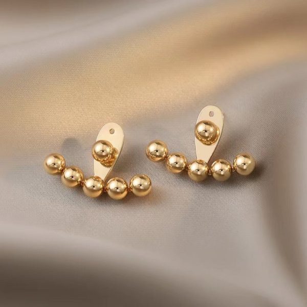 18K Gold-Plated Beaded Ear Jackets Online Sale