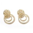 18K Gold-Plated Weave Hoop Drop Earrings on Sale