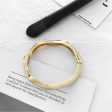 18K Gold-Plated Wave Hinge Bangle Online Hot Sale