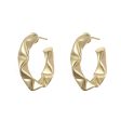 18K Gold-Plated Textured Huggie Earrings Supply