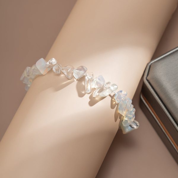 White Resin Stretch Bracelet Online Sale