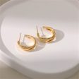 18K Gold-Plated Twisted Layered Huggie Earrings on Sale