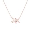 18K Rose Gold-Plated Airplane Pendant Necklace Cheap