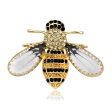 Yellow & Black Cubic Zirconia Bee Brooch Fashion