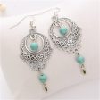 Turquoise & Silver-Plated Botany Drop Earrings For Discount