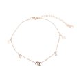 18K Rose Gold-Plated  M  Anklet For Sale