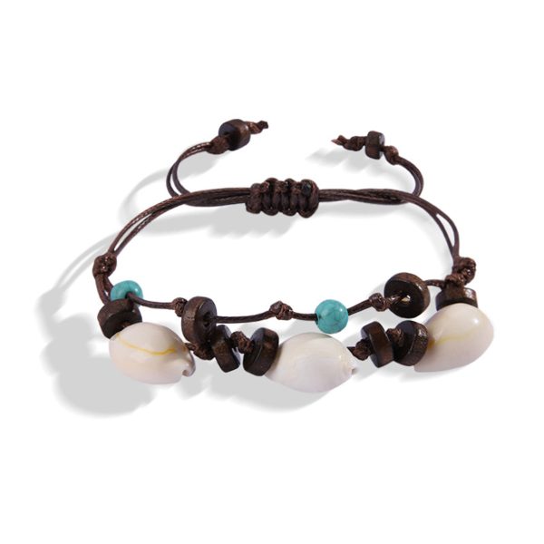 Turquoise & Conch Shell Layered Bracelet Cheap