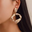 18K Gold-Plated Open Diamond-Shape Drop Earrings Online