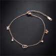 18K Rose Gold-Plated  M  Anklet For Sale