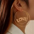 18K Gold-Plated  Love  Openwork Layered Circle Hoop Earrings Online