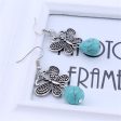 Turquoise & Silver-Plated Butterfly Drop Earrings Fashion