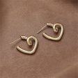 18K Gold-Plated Swirl-Heart Stud Earrings Online