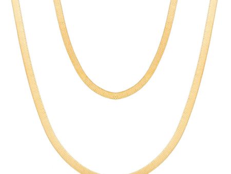 18K Gold-Plated Snake Chain Layered Necklace Supply