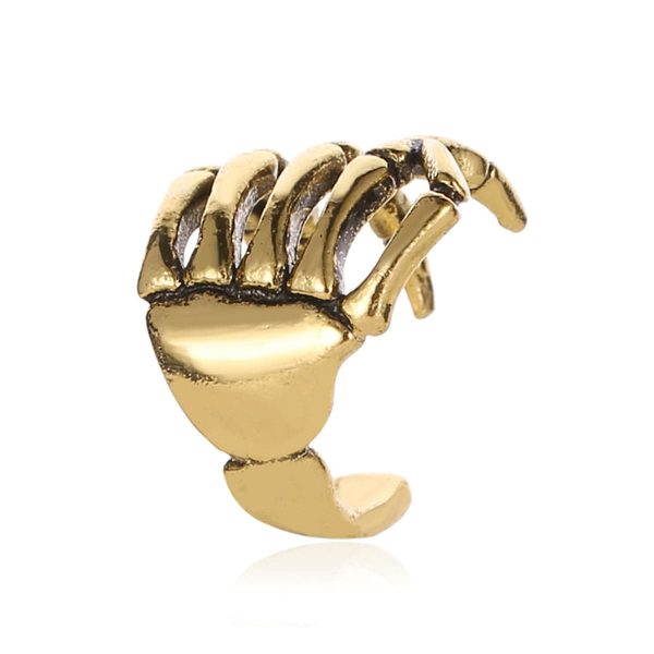 18K Gold-Plated Skeleton Hand Ear Cuff Online Sale