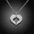 Silver-Plated Heart Shape Wings Pendant Necklace Cheap