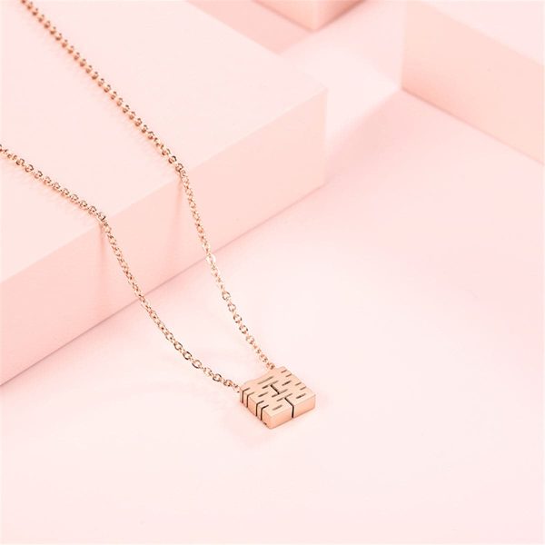 18K Rose Gold-Plated Happiness Symbol Pendant Necklace For Discount