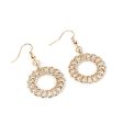 18K Gold-Plated Open Figaro Round Drop Earrings Hot on Sale