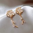 White Enamel & Cubic Zirconia 18K Gold-Plated Floral Drop Earrings Discount