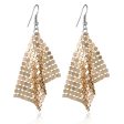 18K Gold-Plated Matt Drop Earrings Online Sale