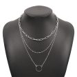 Silver-Plated Hoop Pendant Layered Necklace Online Sale