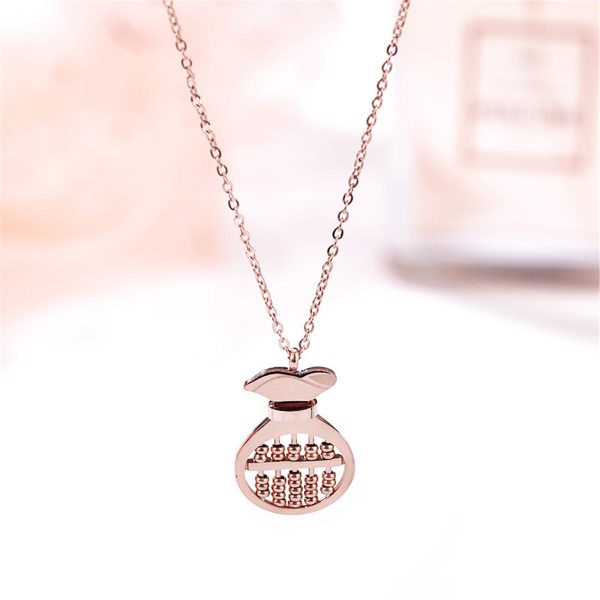 18K Rose Gold-Plated Purse Pendant Necklace on Sale