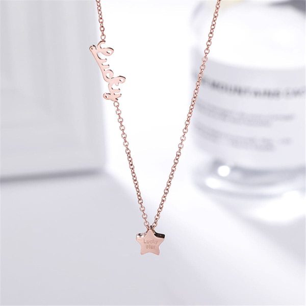 18K Rose Gold-Plated  Lucky  Star Pendant Necklace Hot on Sale