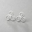 Silver-Plated Open Swirls Stud Earrings Online