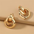 18K Gold-Plated Layered Drop Earrings Fashion