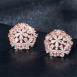 18K Rose Gold-Plated & Cubic Zirconia Hollow Clover Group Stud Earrings Discount