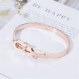 18K Rose Gold-Plated Belt Bangle Online now