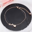 18K Rose Gold-Plated  Lucky  Anklet For Sale