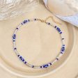 Blue Acrylic & 18K Gold-Plated Evil Eyes Beaded Choker Necklace Sale