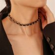 18K Gold-Plated & Black Polystyrene Cable Chain Choker Online Sale