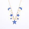 Blue Acrylic & 18K Gold-Plated Moon & Star Statement Necklace Online