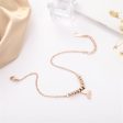 18K Rose Gold-Plated Frosted Fox Bead Anklet Fashion