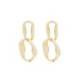 18K Gold-Plated Abstract Interlocked Oval Drop Earrings Online Hot Sale