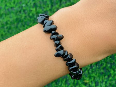 Black Resin Stretch Bracelet Online Hot Sale