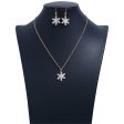 White & 18K Gold-Plated Snowflake Pendant Necklace & Drop Earrings Sale